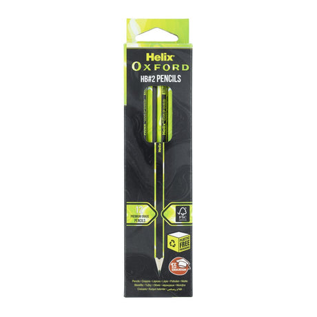 Helix Oxford HB#2 Pencils - Marble Green (12 Pack)