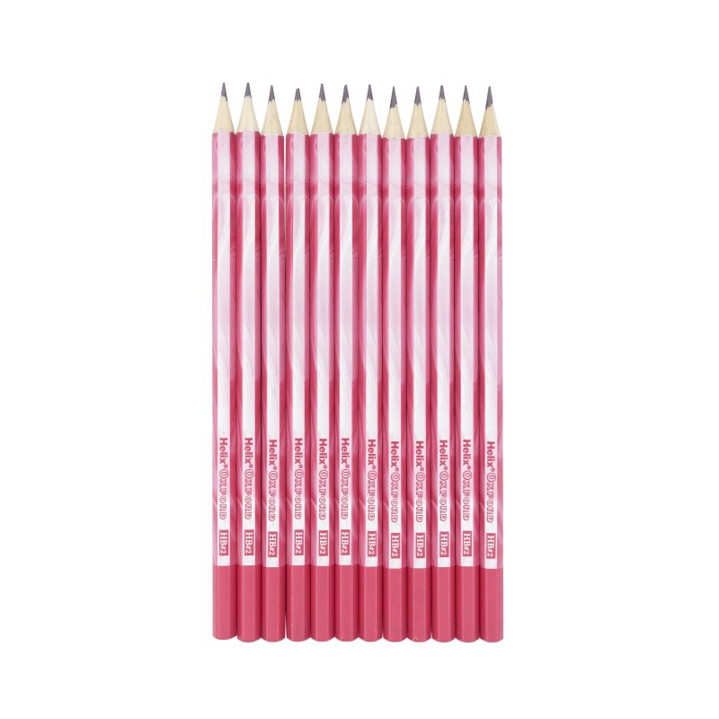 Helix Oxford HB#2 Pencils - Marble Pink (12 Pack)