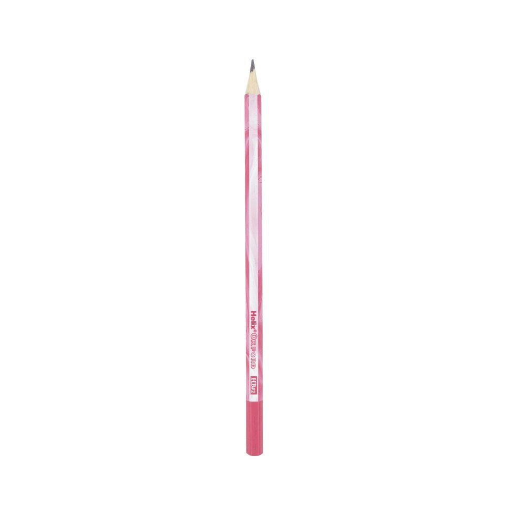 Helix Oxford HB#2 Pencils - Marble Pink (12 Pack)