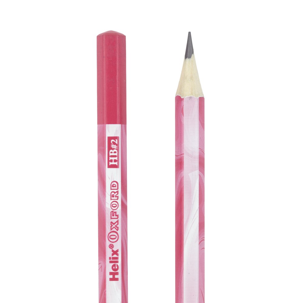 Helix Oxford HB#2 Pencils - Marble Pink (12 Pack)