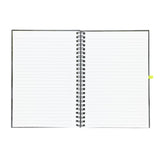 Helix Oxford Spiral Notebook A5 -  Marble Black/Green
