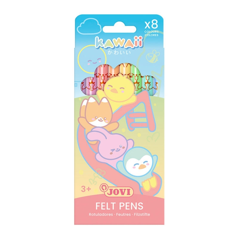Jovi Felt Pens - Kawaii Pastel Colours (8 Pack)