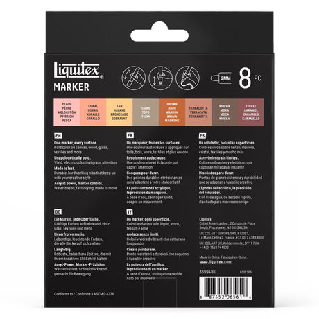Liquitex Marker Set - Portrait (8 x 2mm)