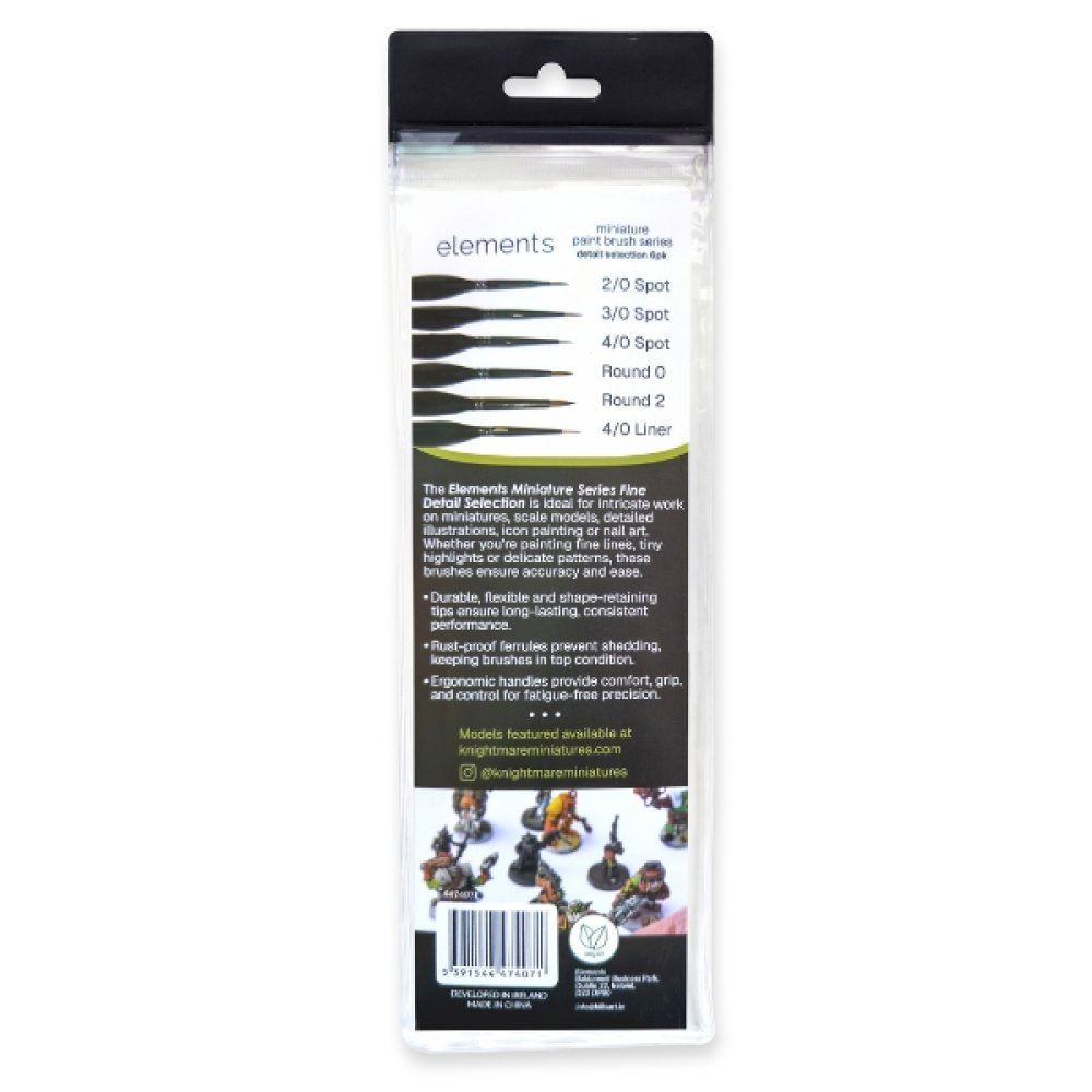 Elements Miniature Painting Brush Set (6 Pack)