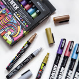Elements Artifex Acrylic Paint Markers - Metallic (8 x 2-3mm)