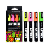 Elements Artifex Acrylic Paint Markers - Fluorescent (4 x 5-6mm)