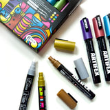 Elements Artifex Acrylic Paint Markers - Metallic (8 x 5-6mm)