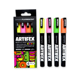 Elements Artifex Acrylic Paint Markers - Fluorescent (4 x 2-3mm)