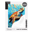 Reeves paint by numbers kit with a turtle design on a white background