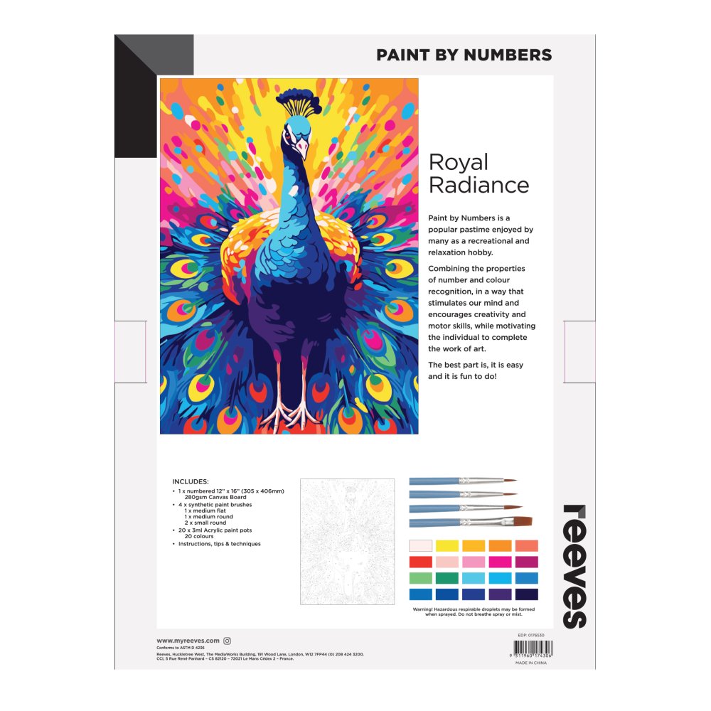 Reeves Paint by Numbers 12x16 Inch - Royal Radiance