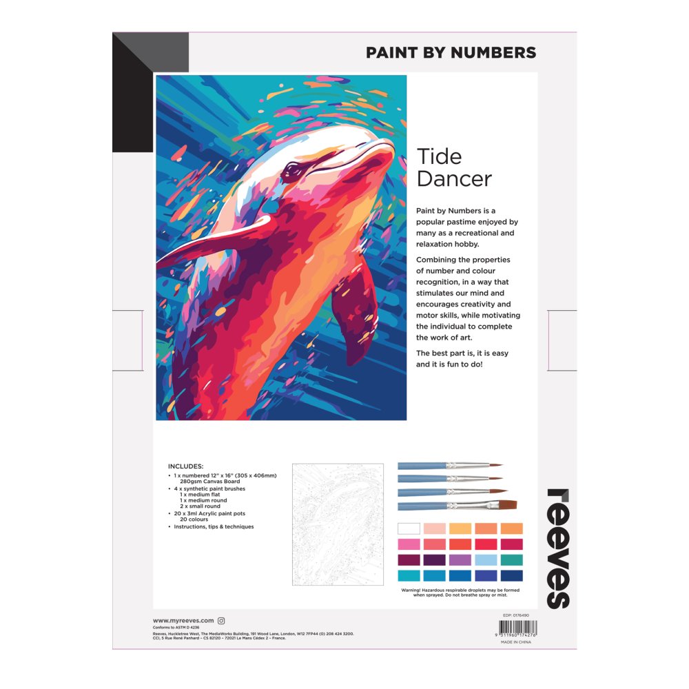 Reeves Paint by Numbers 12x16 Inch - Tide Dancer
