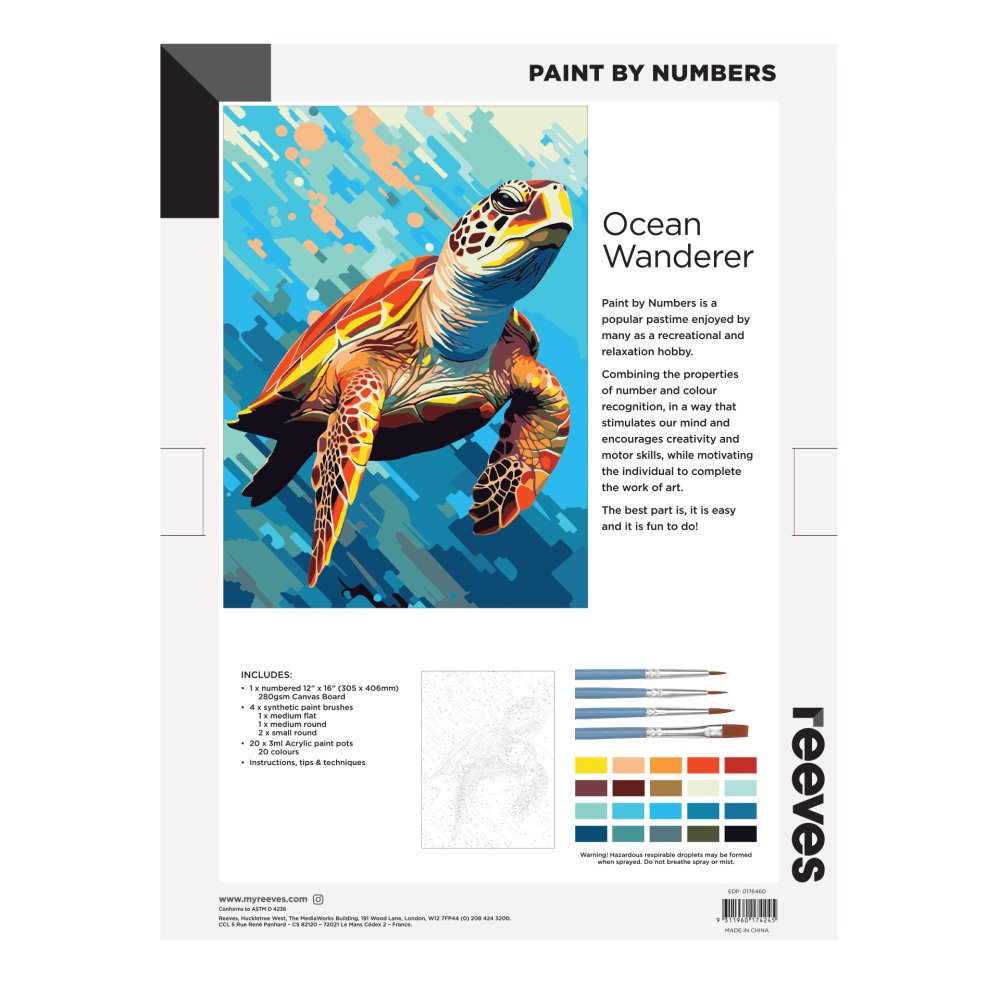 Reeves Paint by Numbers 12x16 Inch - Ocean Wanderer