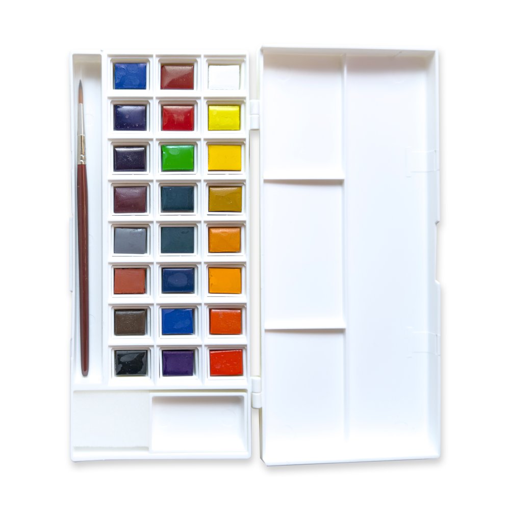 Elements Watercolour 24 Half Pan Set
