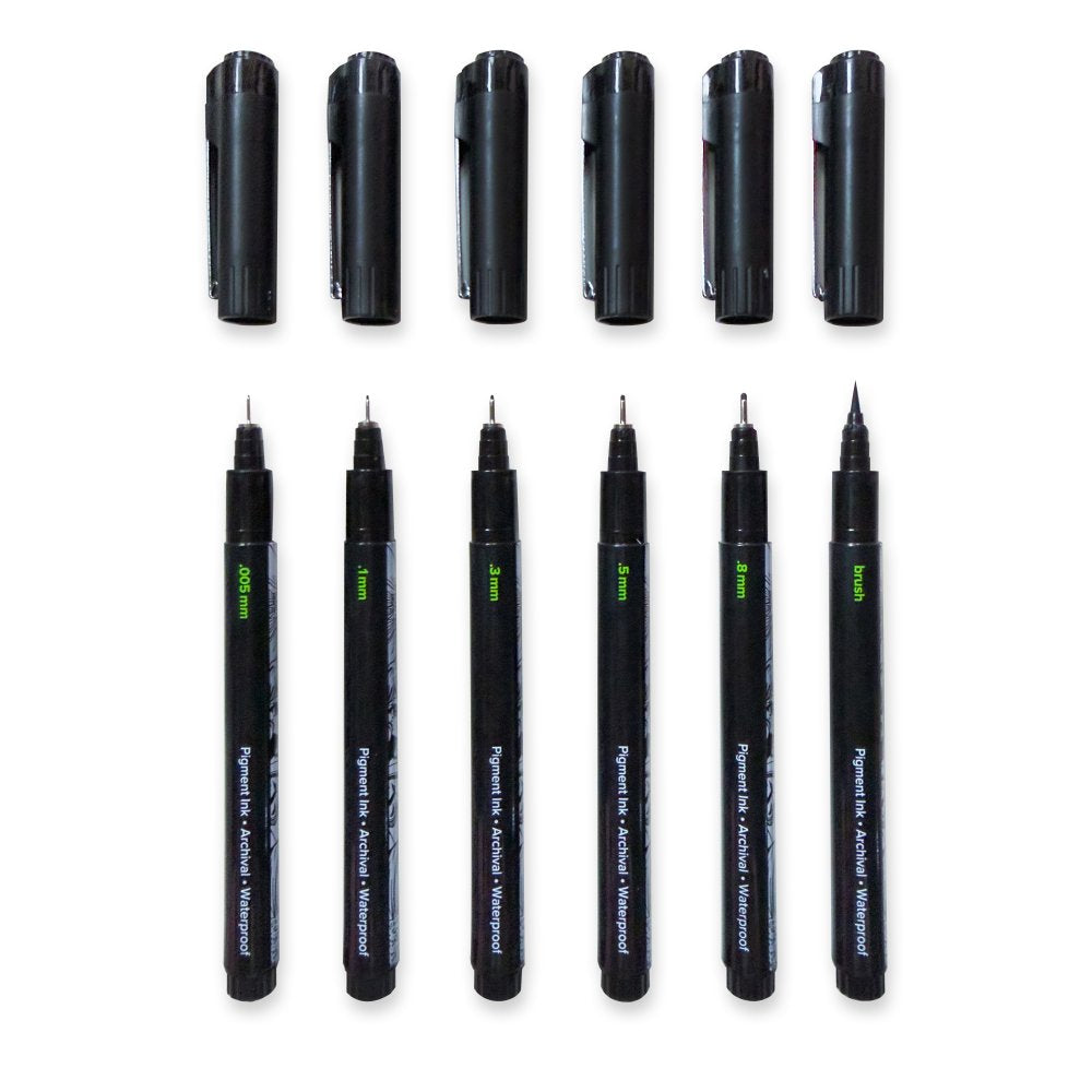 Elements Kroma Fineliners Brush Pens (5 plus 1 Free)