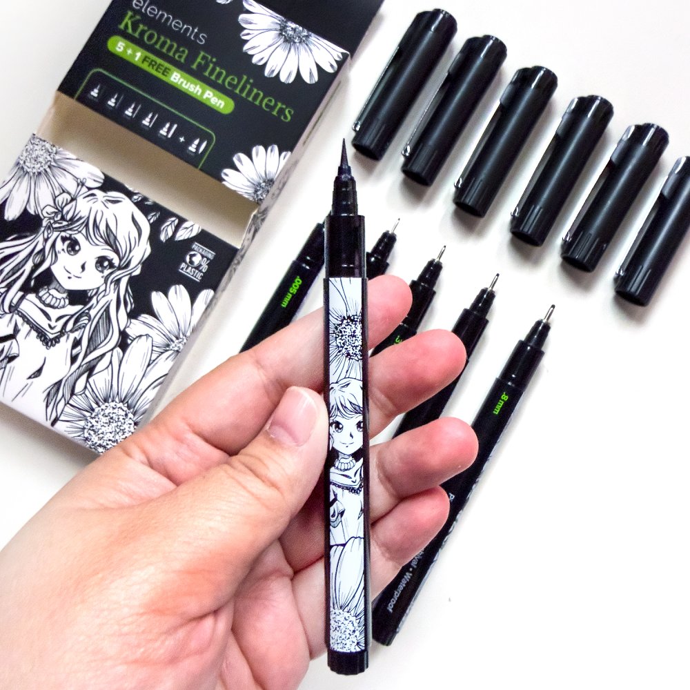 Elements Kroma Fineliners Brush Pens (5 plus 1 Free)