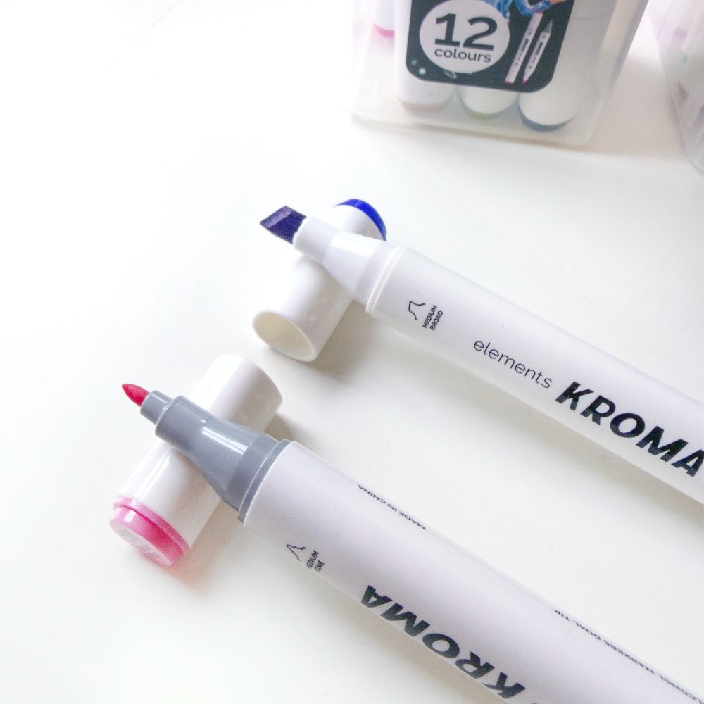 Elements Kroma Alcohol Markers Set (Box of 12)