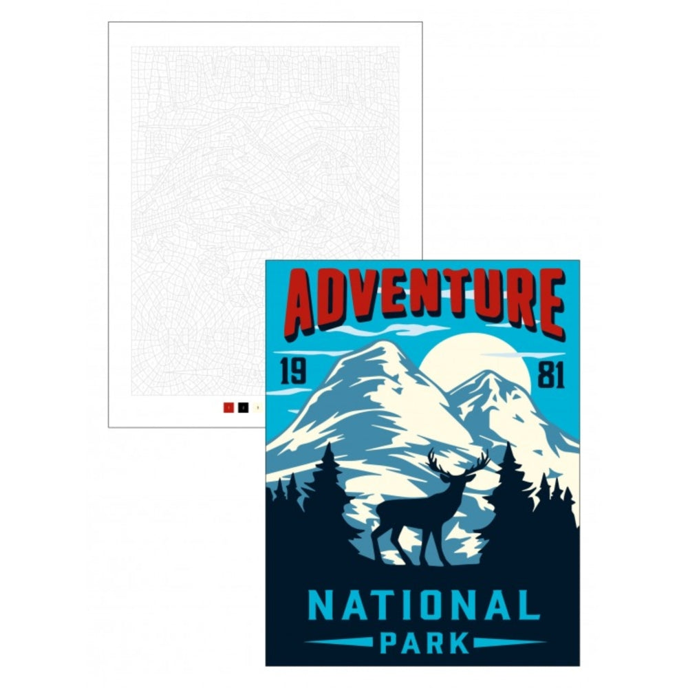 Colour By Numbers Book - US National Parks