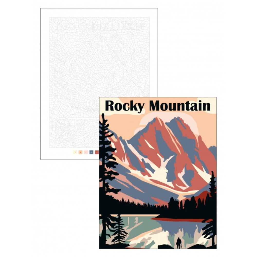 Colour By Numbers Book - US National Parks