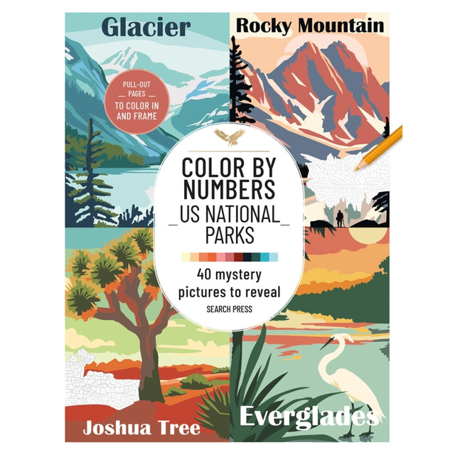 Colour By Numbers Book - US National Parks