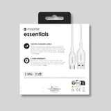 Mophie Essentials Charging Cable USB-A to USB-C 1m - White