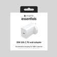 Mophie Essentials ACC Power Adapter USB-C 20W PD - White UK