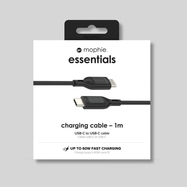 Mophie Essentials USB-C to USB-C 1m Charging Cable - Black