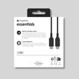Mophie Essentials USB-C to USB-C 1m Charging Cable - Black