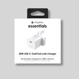 Mophie Essentials Power Adapter USB-C PD GaN 30W UK - White