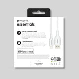 Mophie Essentials Cable USB-A to Lightning 1m - White