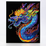 Diamond Dotz Flock Canvas 35x46cm Kit - Neon Dragon