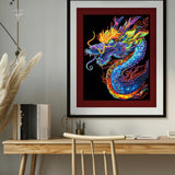 Diamond Dotz Flock Canvas 35x46cm Kit - Neon Dragon