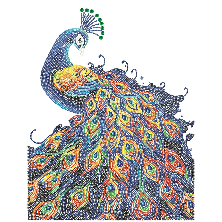 Diamond Dotz Flock Canvas 35x46cm Kit - Neon Peacock