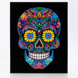 Diamond Dotz Flock Canvas 35x46cm - Neon Sugar Skull