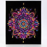 Diamond Dotz Flock Canvas 35x46cm Kit - Neon Mandala
