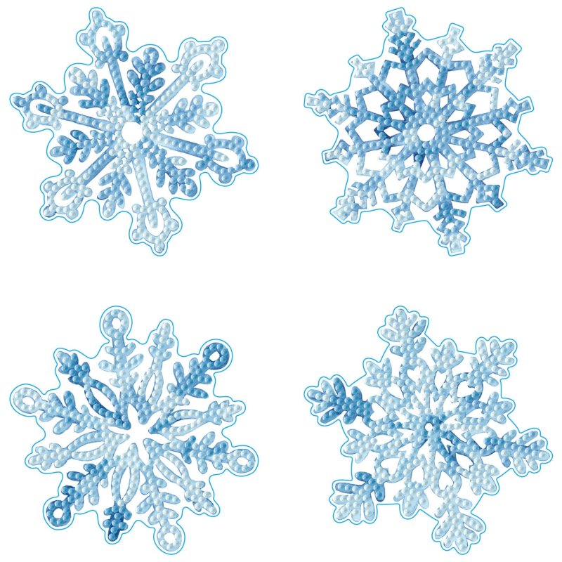 Diamond Dotz Coaster 10x10cm Kit - Snowflakes (4 Pack)