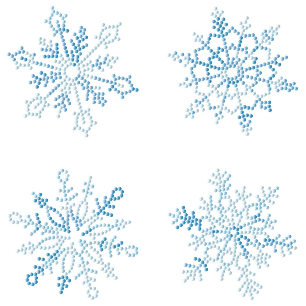 Diamond Dotz Coaster 10x10cm Kit - Snowflakes (4 Pack)