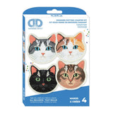 Diamond Dotz Coasters 10x10cm - Cats (4 Pack)