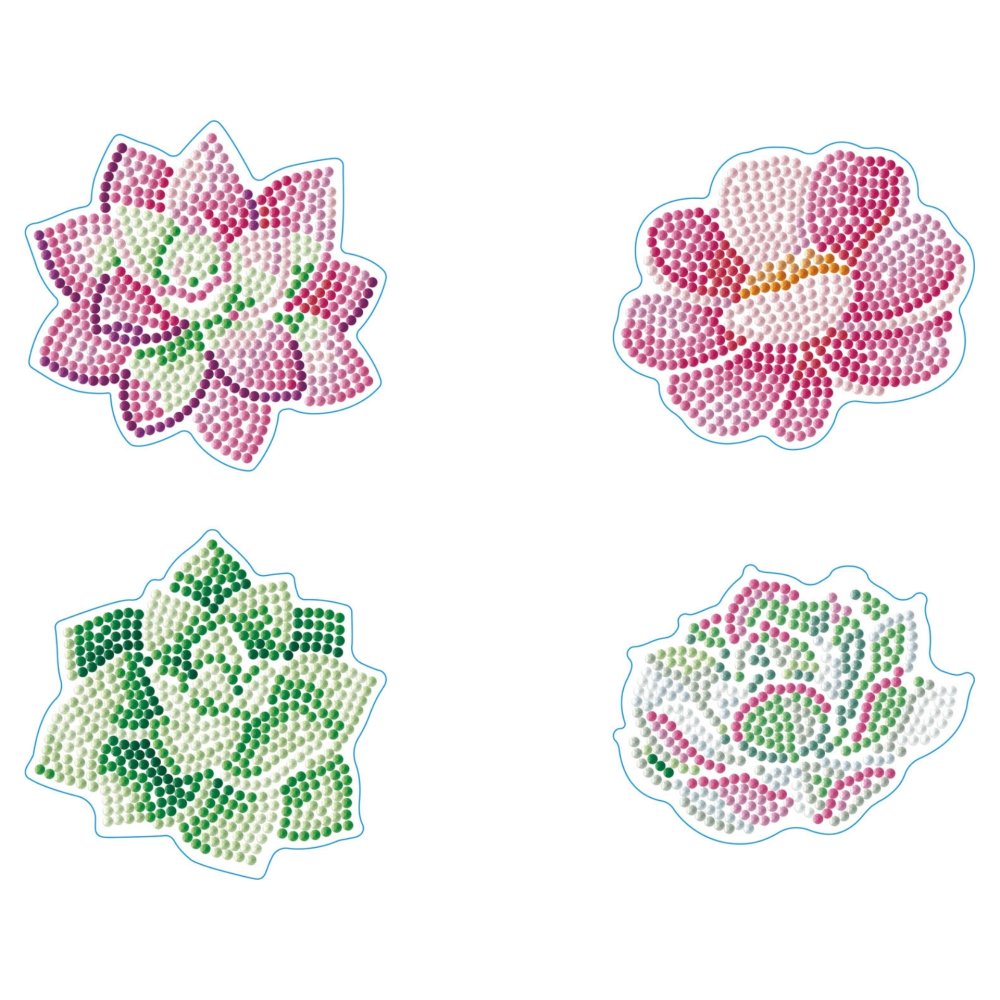 Diamond Dotz Coaster 10x10cm Kit - Succulents (4 Pack)