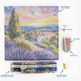 Diamond Dotz Stretched Canvas 30x30cm Kit - Lavender Sky