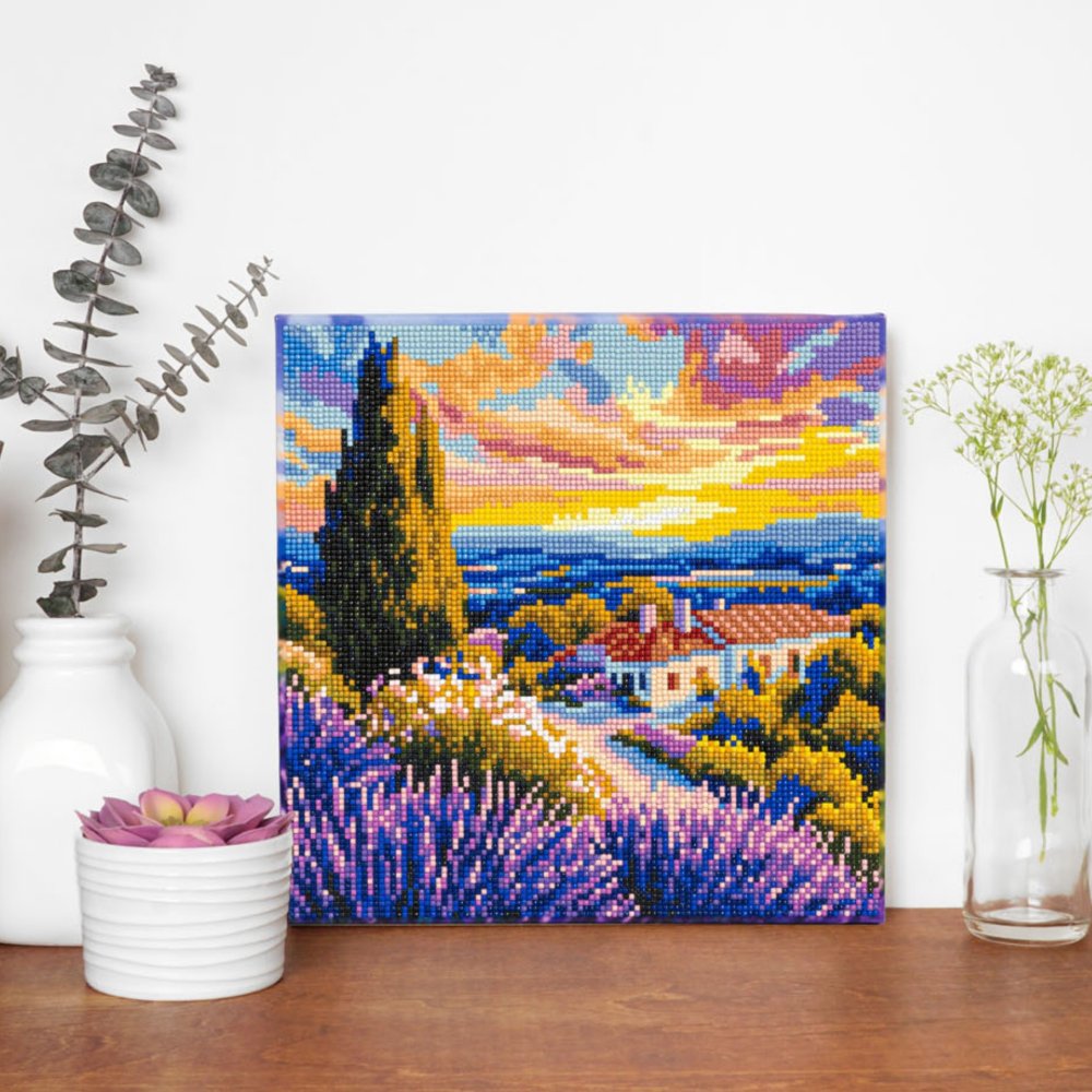 Diamond Dotz Stretched Canvas 30x30cm Kit - Lavender Sky