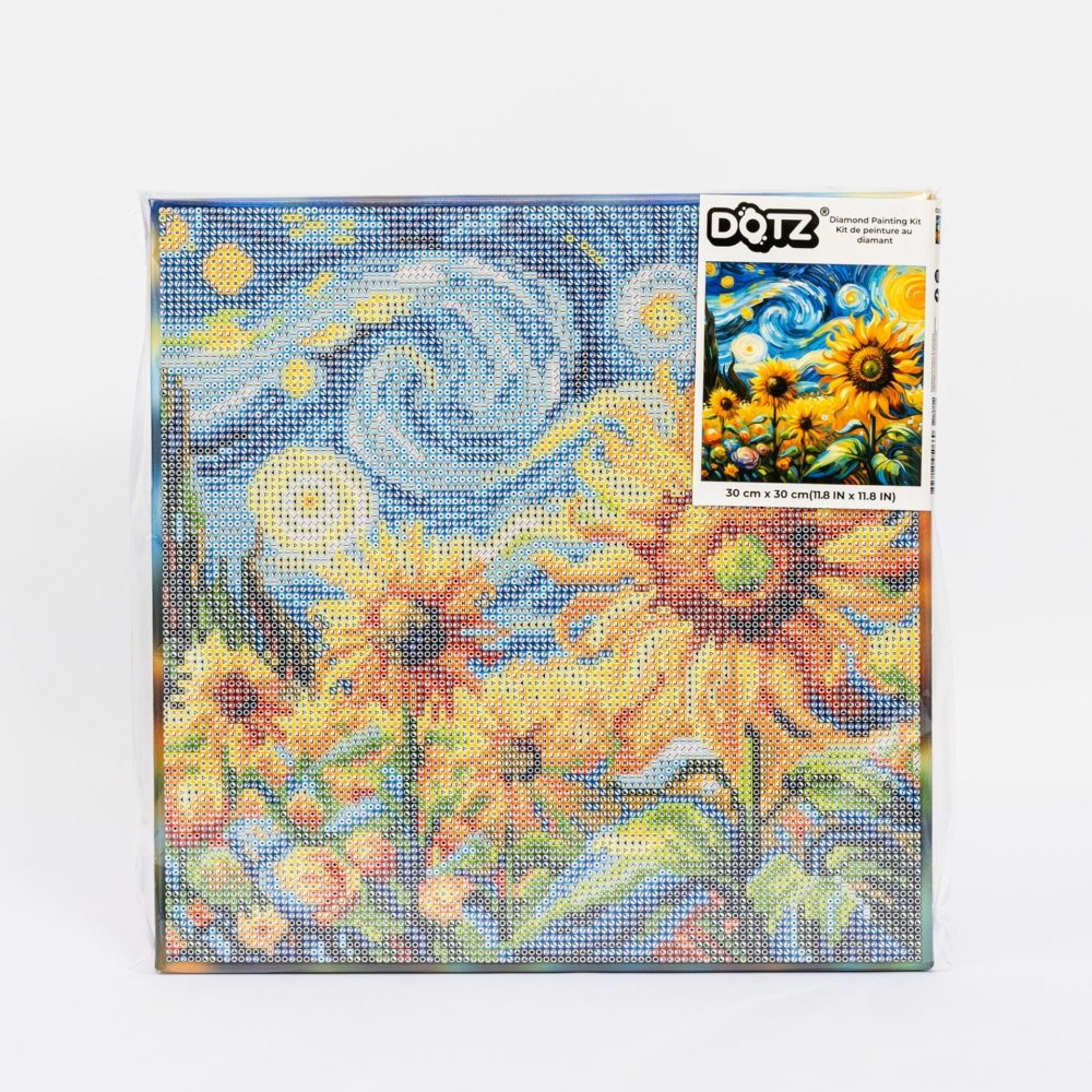 Diamond Dotz Stretched Canvas 30x30cm Kit - Sunflowers