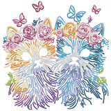 Diamond Dotz Stretch Canvas 30x30cm - Floral Kitten