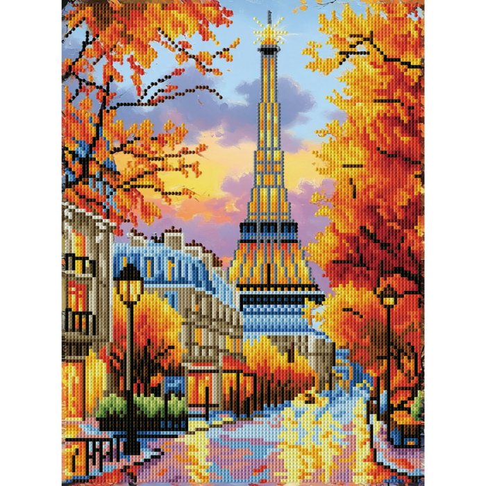 Diamond Dotz Stretched Canvas 30x40cm - Eiffel Autumn Glow