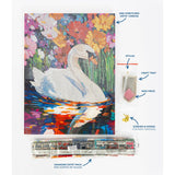 Diamond Dotz Stretched Canvas 30x40cm Kit - Swan Lake