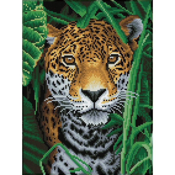 Diamond Dotz Stretched Canvas 30x40cm Kit - Jaguar Jungle