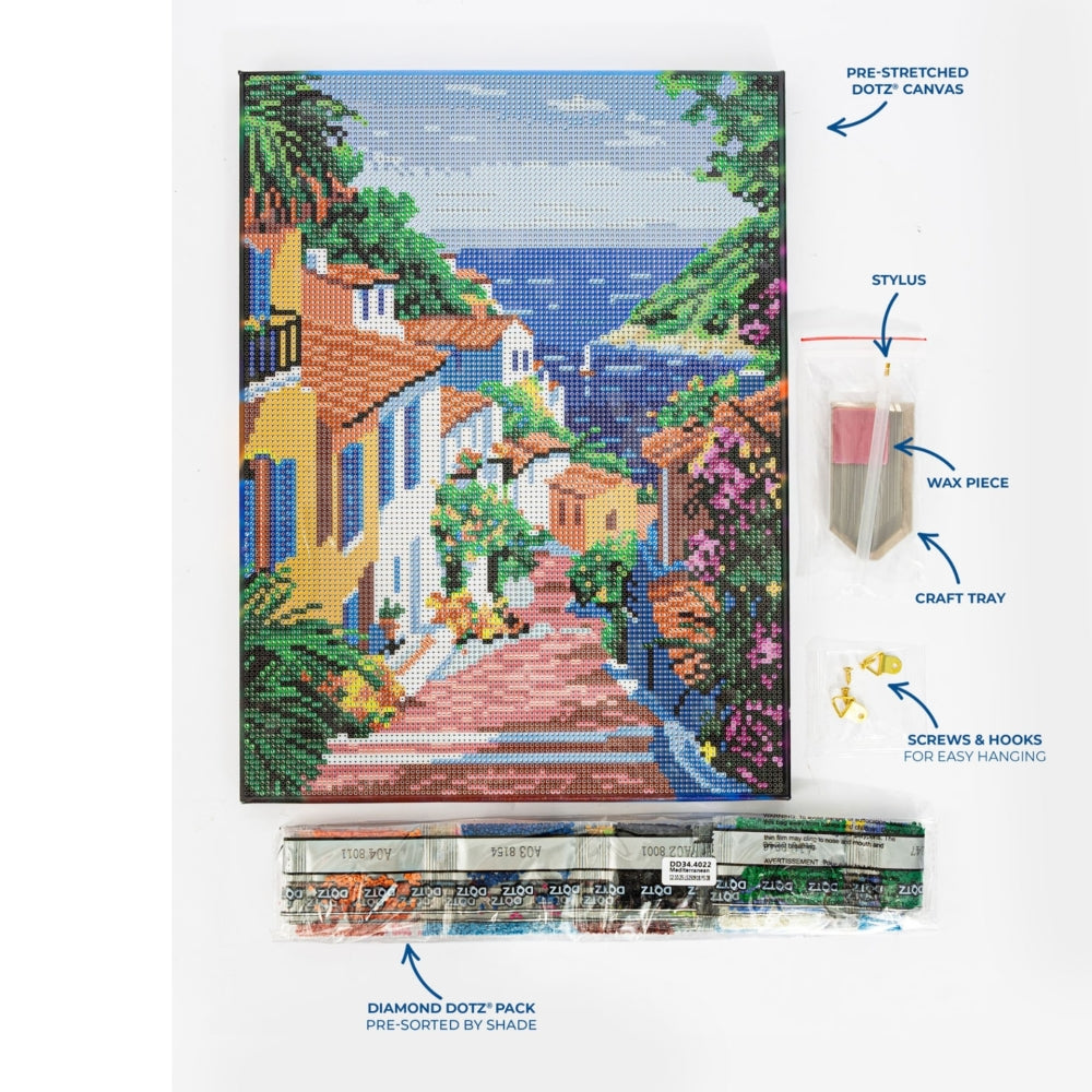 Diamond Dotz Stretched Canvas 30x40cm Kit - Mediterranean