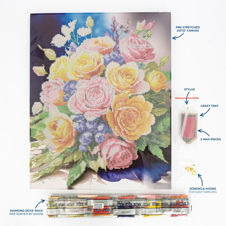 Diamond Dotz Stretched Canvas 40x50cm Kit - Blooming Joy
