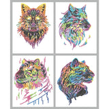 Diamond Dotz Dotzies Flock 20x25cm - Neon Wild (4 Pack)