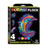 Diamond Dotz Dotzies Neon Flock 20x25cm - Sea Life (4 Pack)