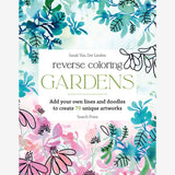 Reverse Coloring Gardens Book
